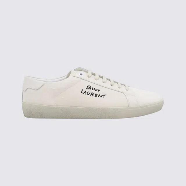 Off White Leather Court Classic Sneakers Product Image