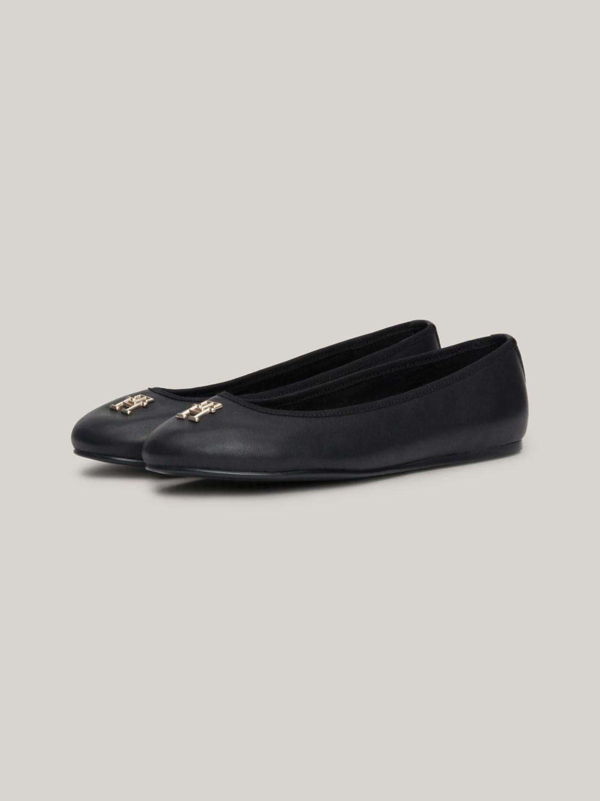 Tommy Hilfiger Women's TH Logo Leather Ballerina Flat Product Image