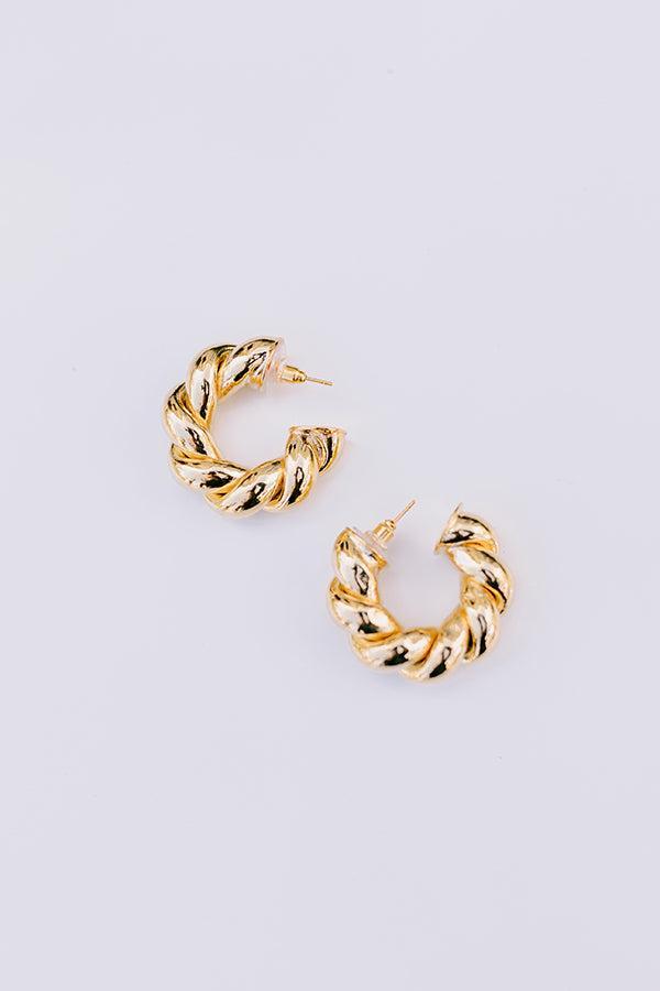 Coiled Gold Hoop Earrings product image