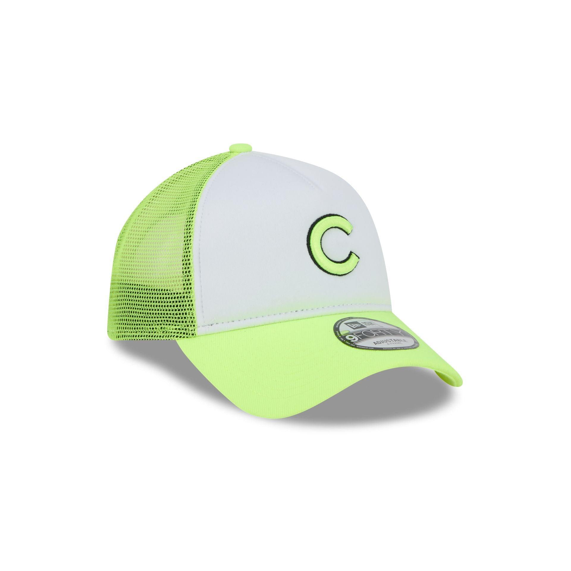 Chicago Cubs Hi Vis Doodle 9FORTY A-Frame Trucker Hat Male Product Image