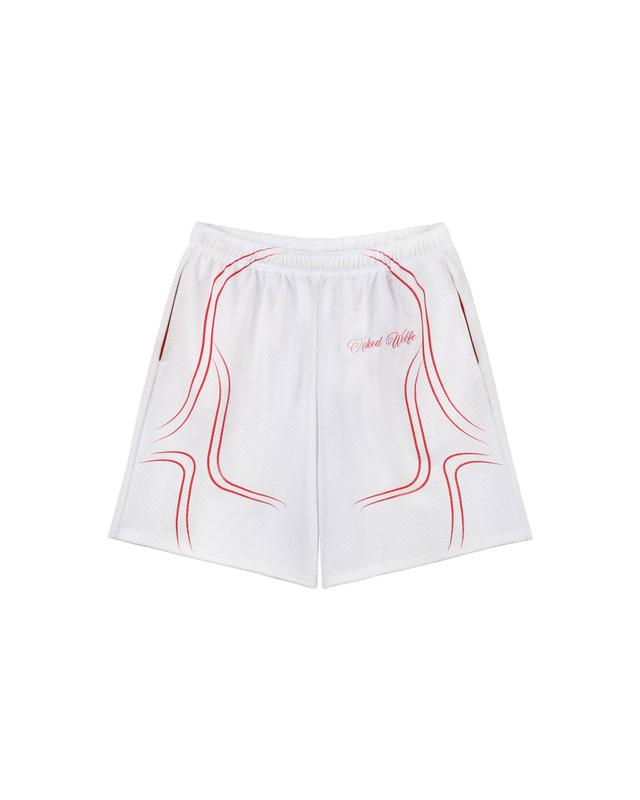 Naked Wolfe Jersey Shorts White Product Image