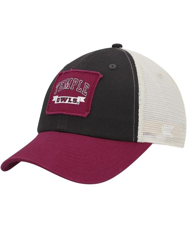 Mens Colosseum Charcoal Temple Owls Objection Snapback Hat Product Image