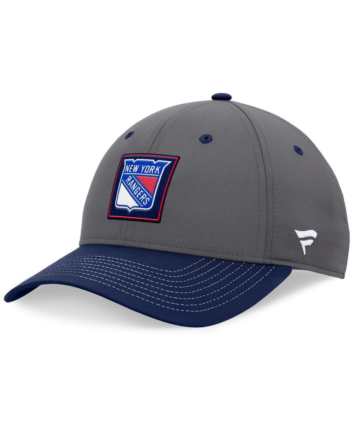 Fanatics Mens Gray New York Rangers 2024 Stanley Cup Playoffs Locker Room Adjustable Hat - Gray, Navy Product Image