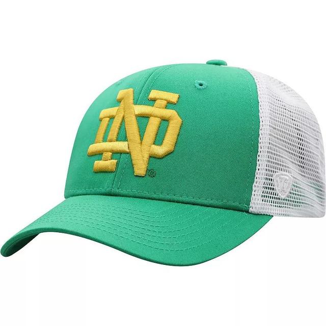 Mens Top of the World /White Notre Dame Fighting Irish Trucker Snapback Hat Product Image