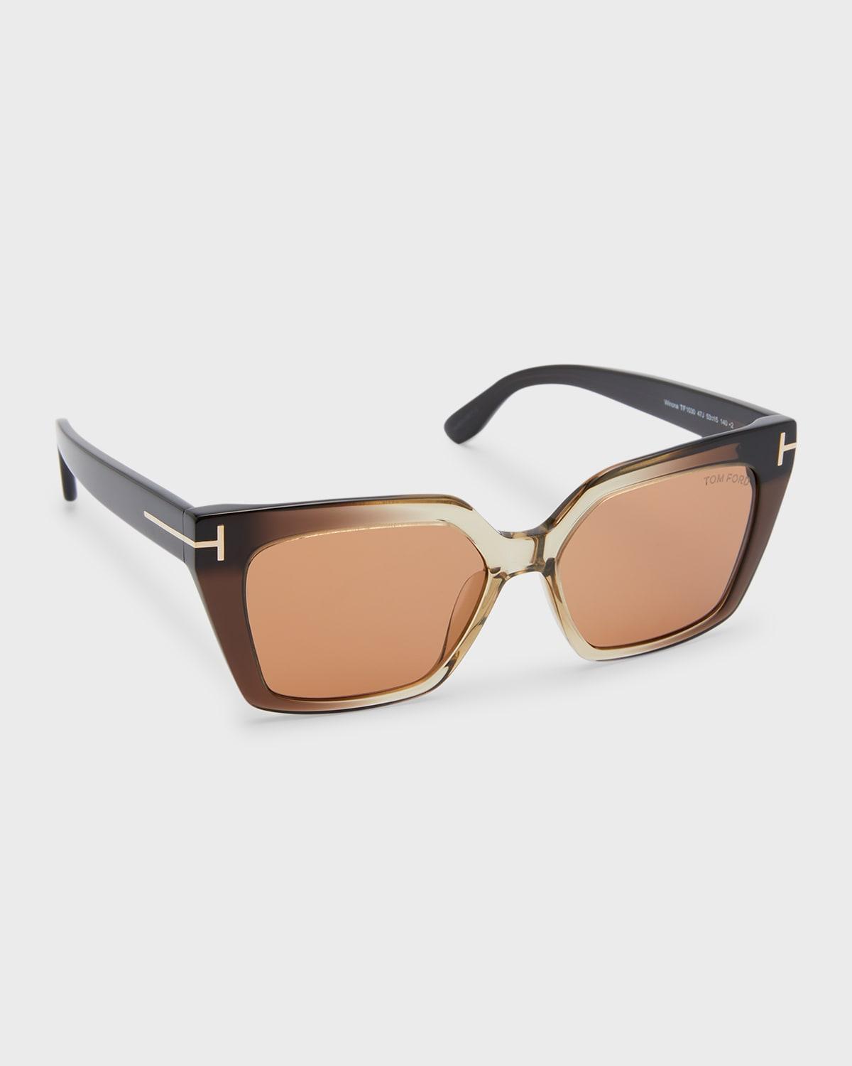 TOM FORD Winona 53mm Gradient Polarized Cat Eye Sunglasses Product Image