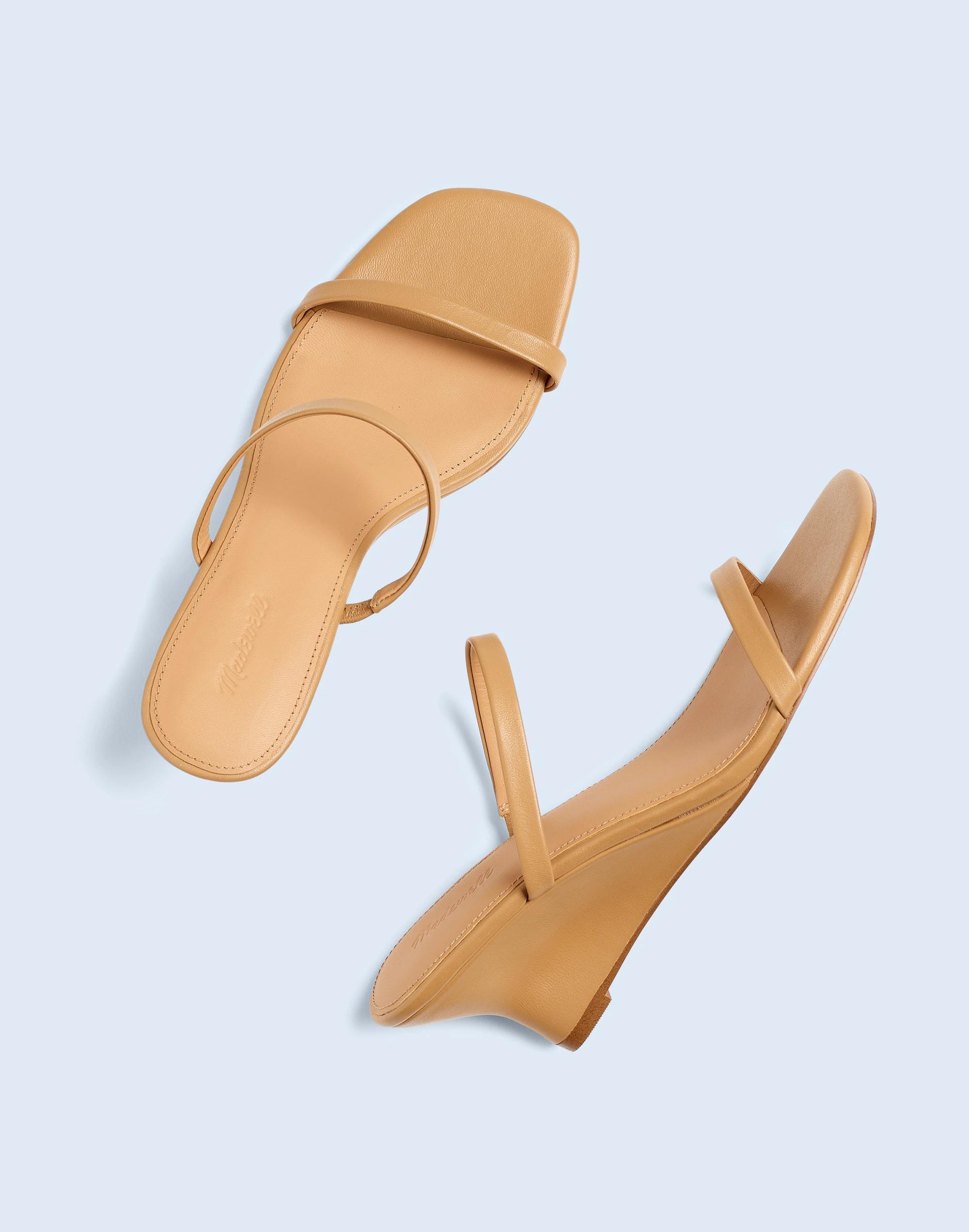 The Kimmy Wedge Sandal in Leather Product Image