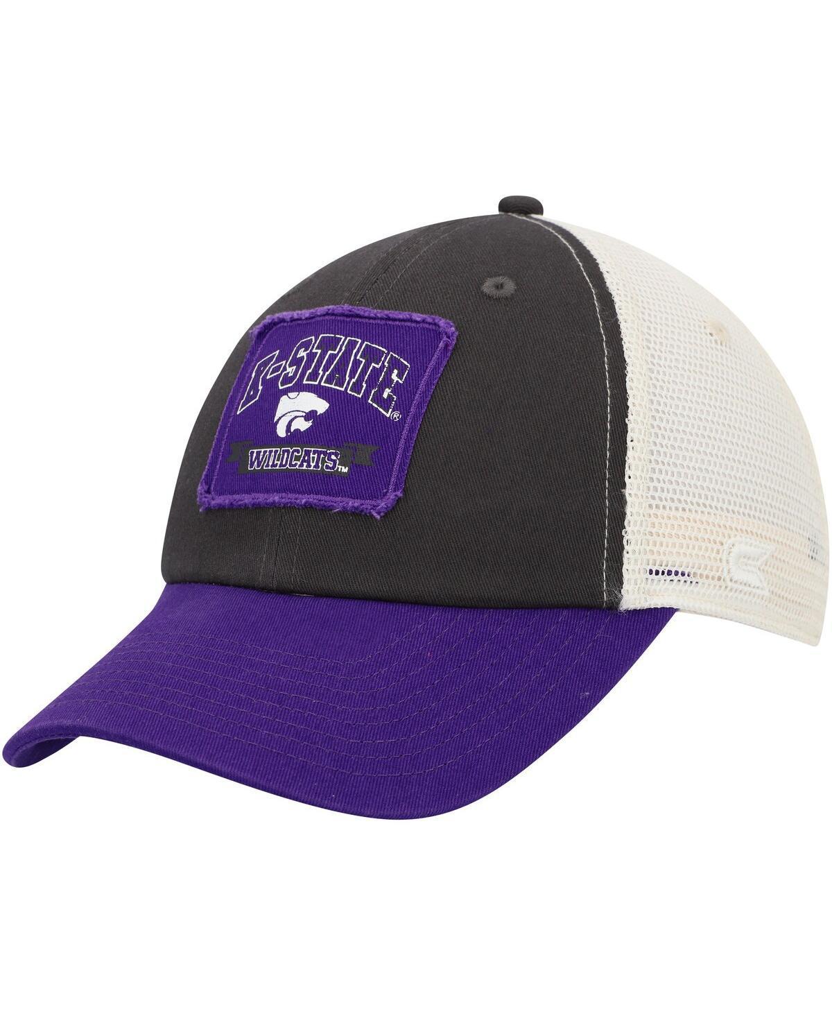 Mens Colosseum Charcoal Kansas State Wildcats Objection Snapback Hat Product Image