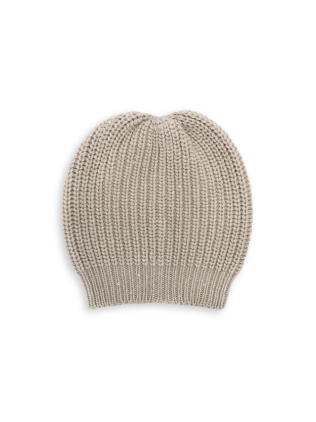 Womens Cashmere And Silk Diamond Yarn Beanie Product Image