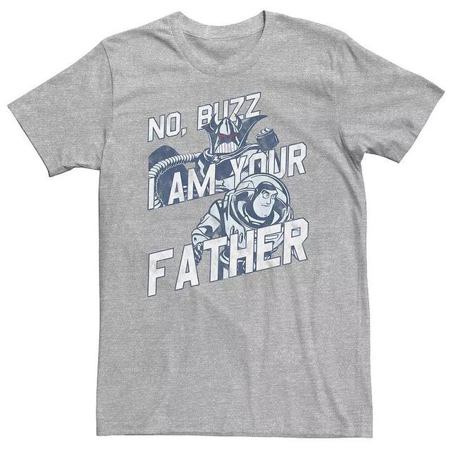 Disney / Pixars Toy Story Zurg Big & Tall No Buzz, I Am Your Father Tee, Mens Athletic Grey Product Image