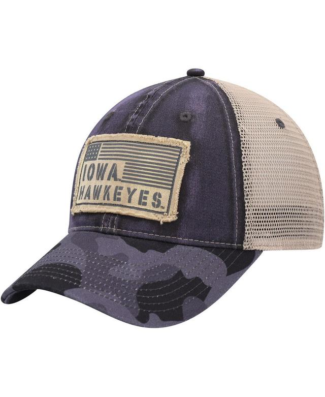 Mens Colosseum Charcoal Iowa Hawkeyes OHT Military Appreciation United Trucker Snapback Hat Product Image