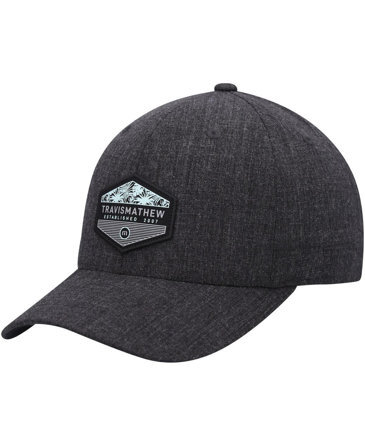 Mens Travis Mathew Heather Black Sawing Logs Snapback Hat Product Image