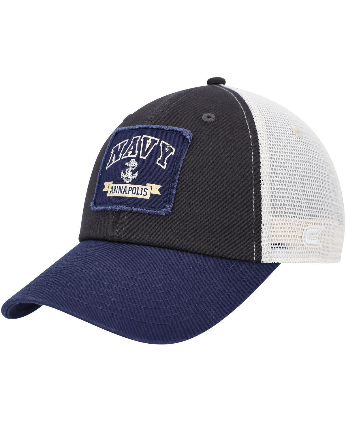 Mens Colosseum  Charcoal Navy Midshipmen Objection Snapback Hat Product Image