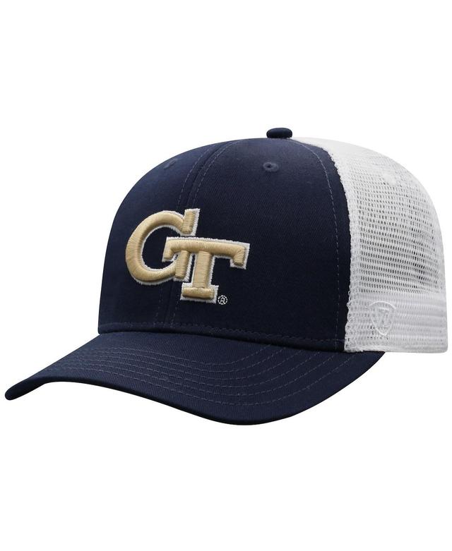 Mens Top of the World Navy Georgia Tech Yellow Jackets Trucker Snapback Hat - Navy Product Image