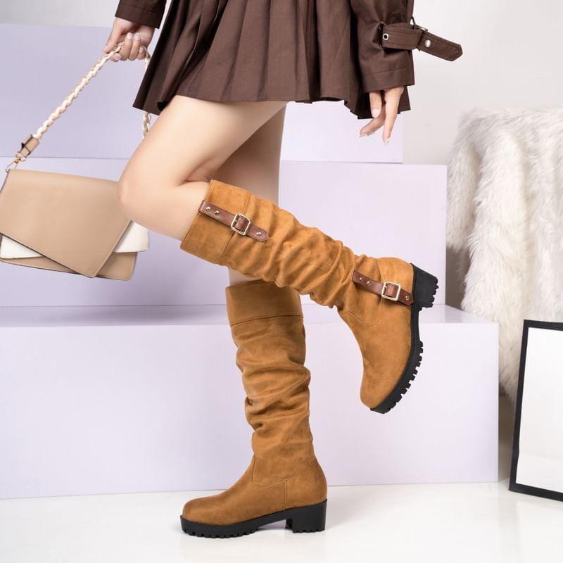 Plain Buckled Tall Boots product image