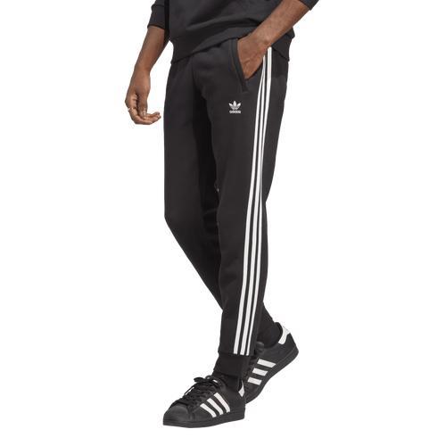 adidas Originals Mens adidas Originals 3 Stripes Fleece Pants - Mens Black/White Product Image