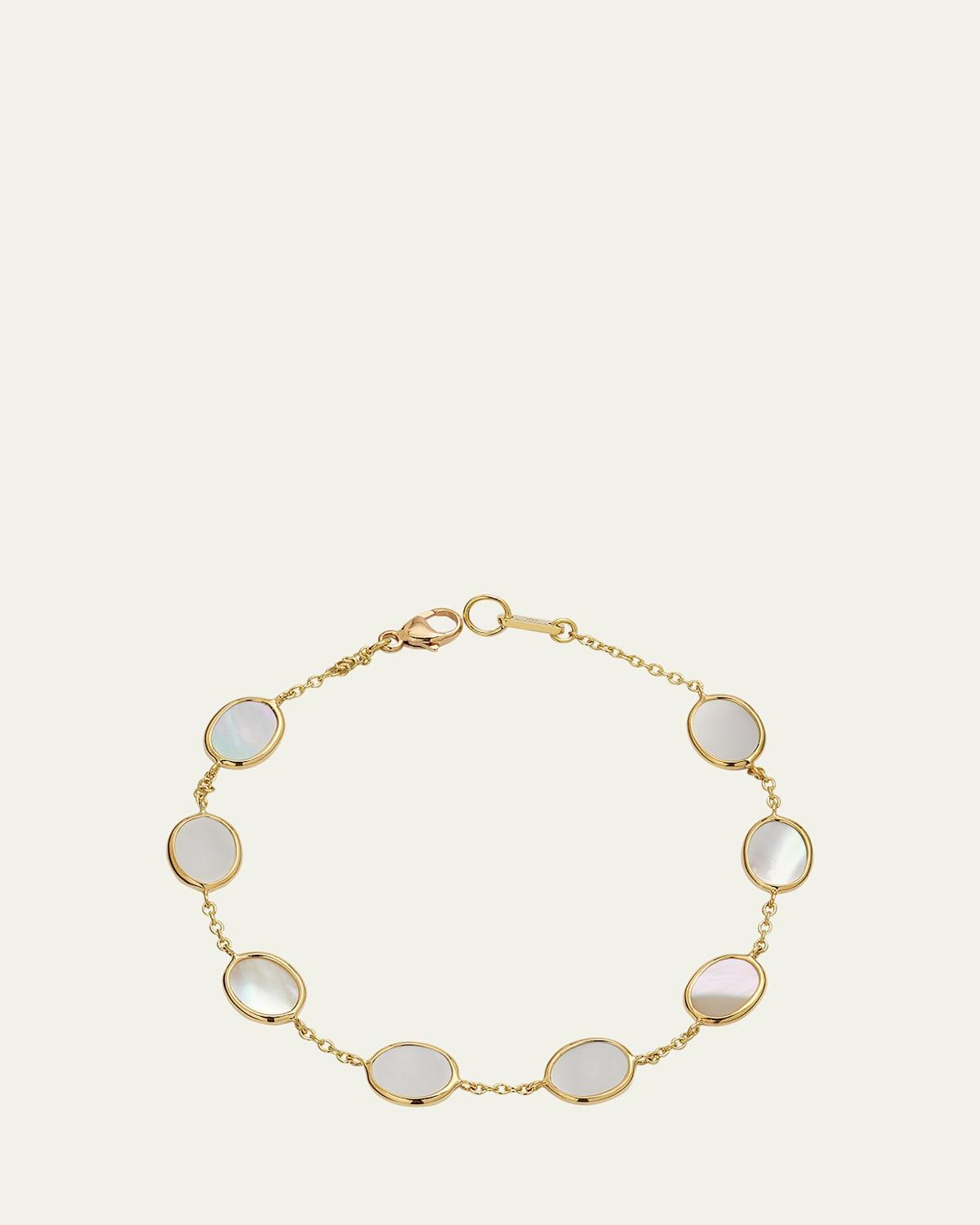 18k Polished Rock Candy Confetti Bracelet in Mother of Pearl Product Image