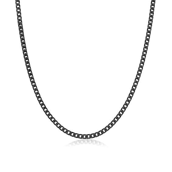 Men's 4.0mm Brushed-Finish Foxtail Chain Necklace in Solid Stainless Steel with Black IP - 22" Product Image