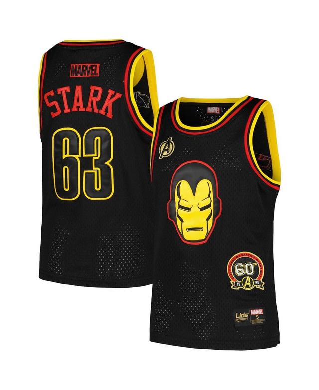 Big Boys Black Iron Man Marvel 60th Anniversary Basketball Jersey - Black Product Image