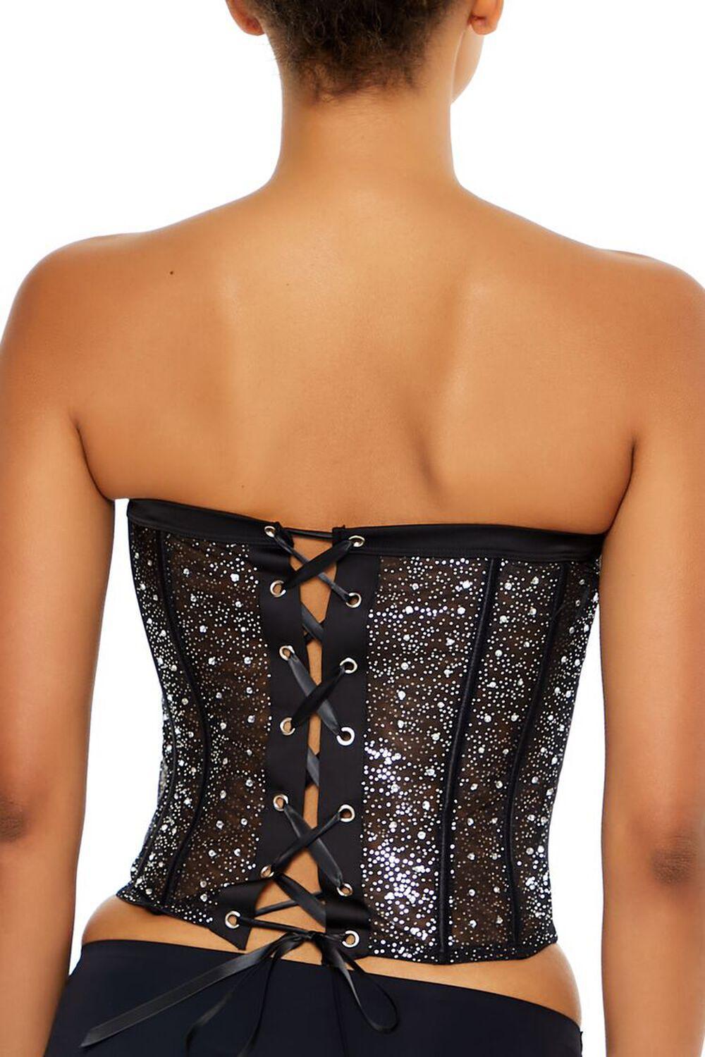 Rhinestone Lingerie Corset Tube Top | Forever 21 Product Image