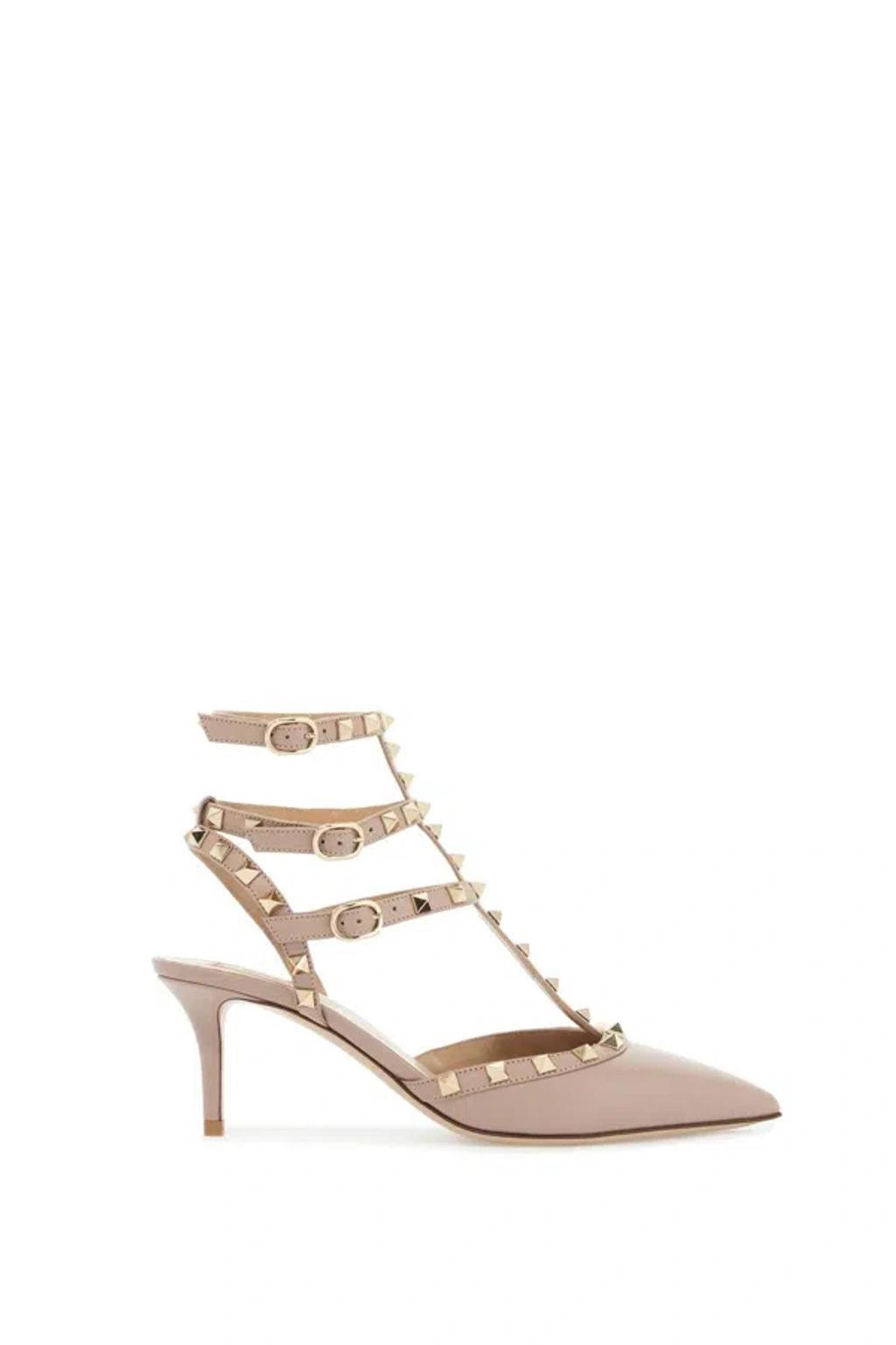 VALENTINO GARAVANI Rockstud Slingback Pumps In Neutro Product Image