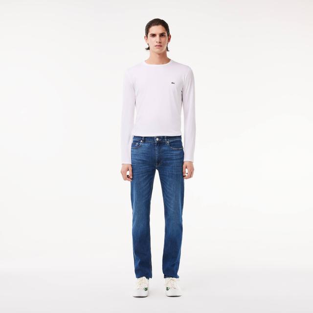 Slim Fit Stretch Cotton Denim Jeans Product Image