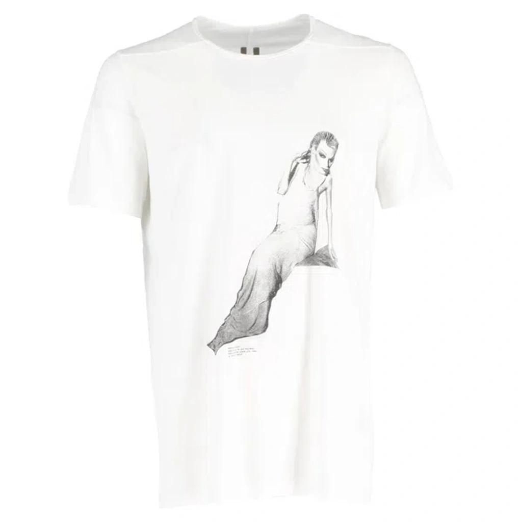 Drkshdw Level Graphic Tee In White Cotton Product Image