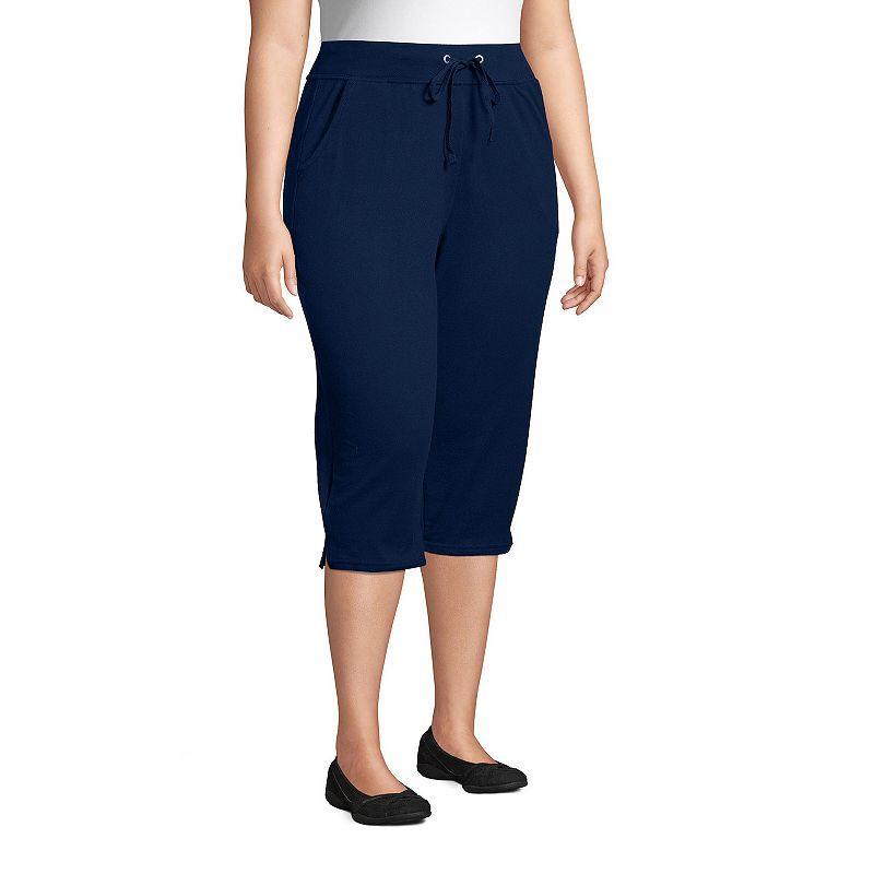 Plus Size Just My Size French Terry Capris, Womens Blue Product Image