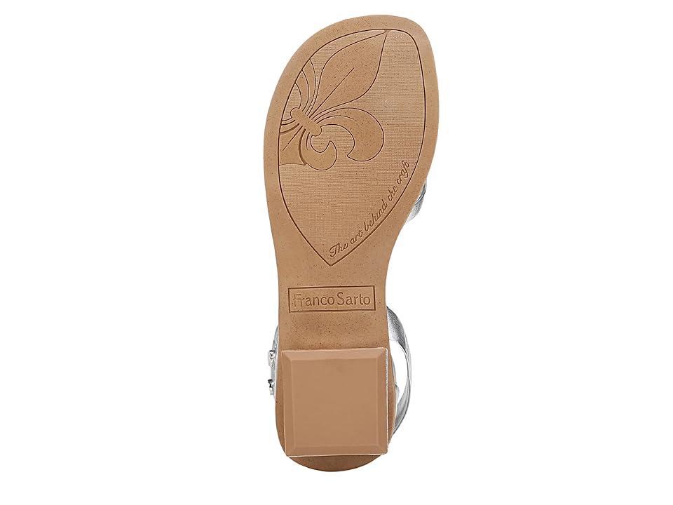 Franco Sarto Parker Leather Ankle Strap Thong Sandals Product Image