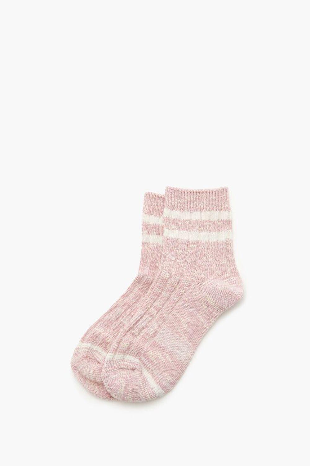 Varsity-Striped Crew Socks | Forever 21 Product Image