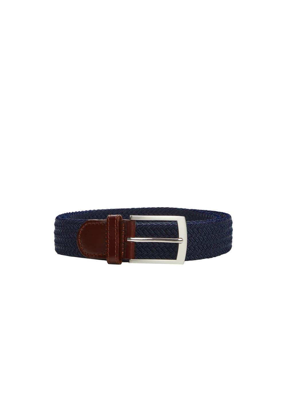 MANGO MAN - Braided elastic belt dark navyMen Product Image