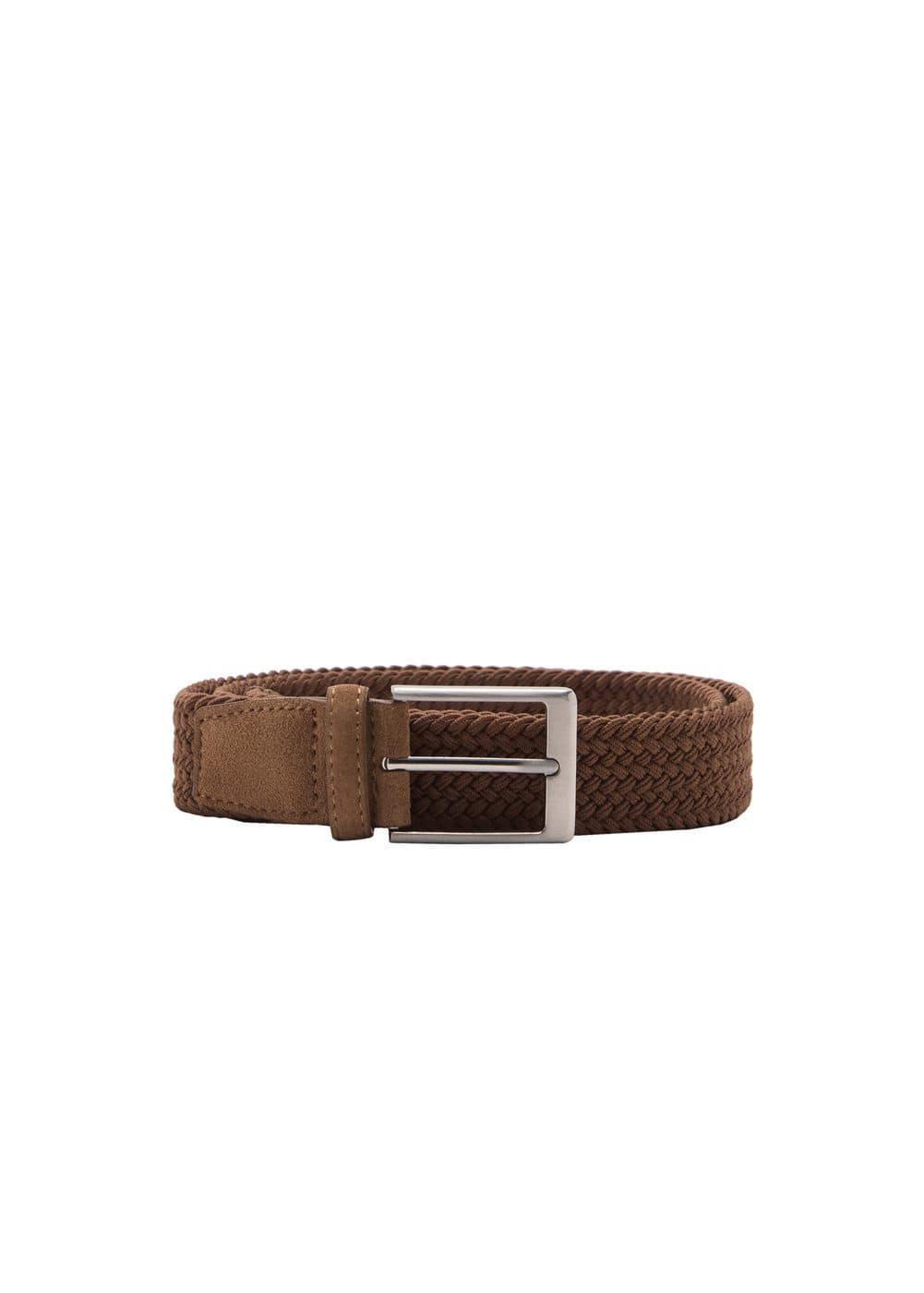 Braided elastic belt - Men | MANGO USA Product Image