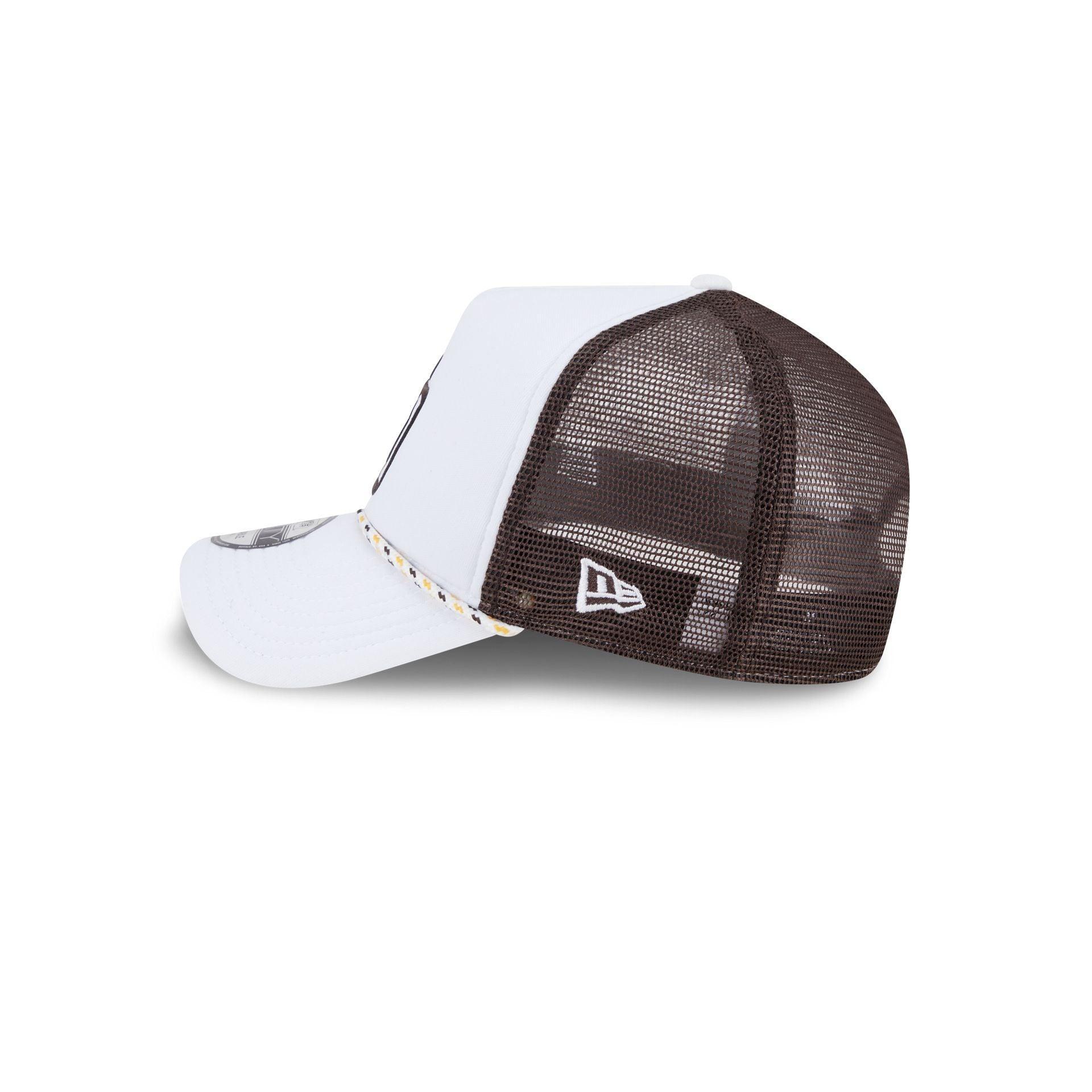 San Diego Padres Court Sport 9FORTY A-Frame Trucker Hat Male Product Image