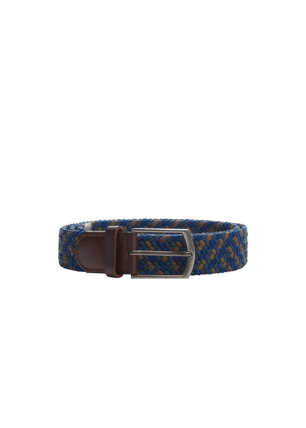 MANGO MAN - Braided elastic colored belt khakiMen Product Image