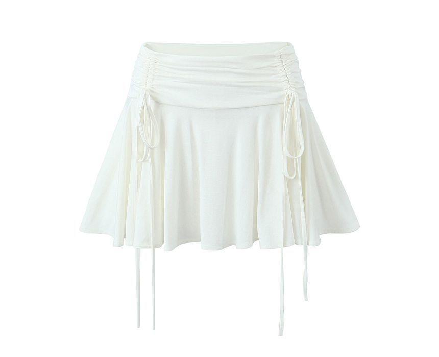 Balletcore High Waist Plain Mini A-Line Skirt Product Image