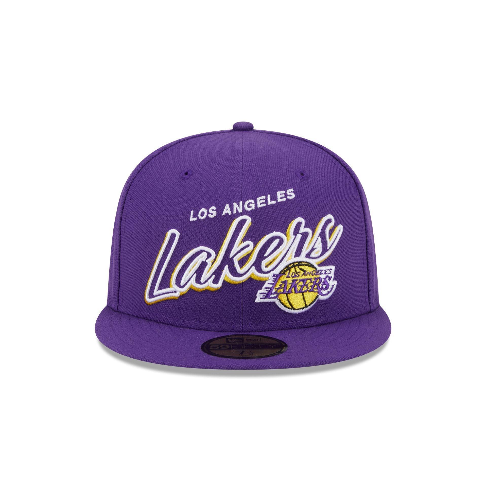 Los Angeles Lakers Script Sided 59FIFTY Fitted Hat Male Product Image