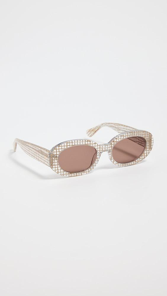 Lele Sadoughi Oceanside Oval Sunglasses | Shopbop Product Image