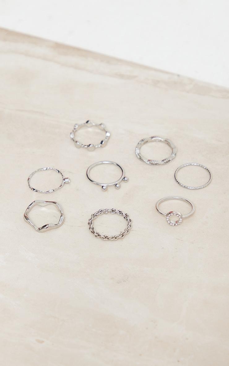 Silver Assorted Shape Twist Ring Set Product Image