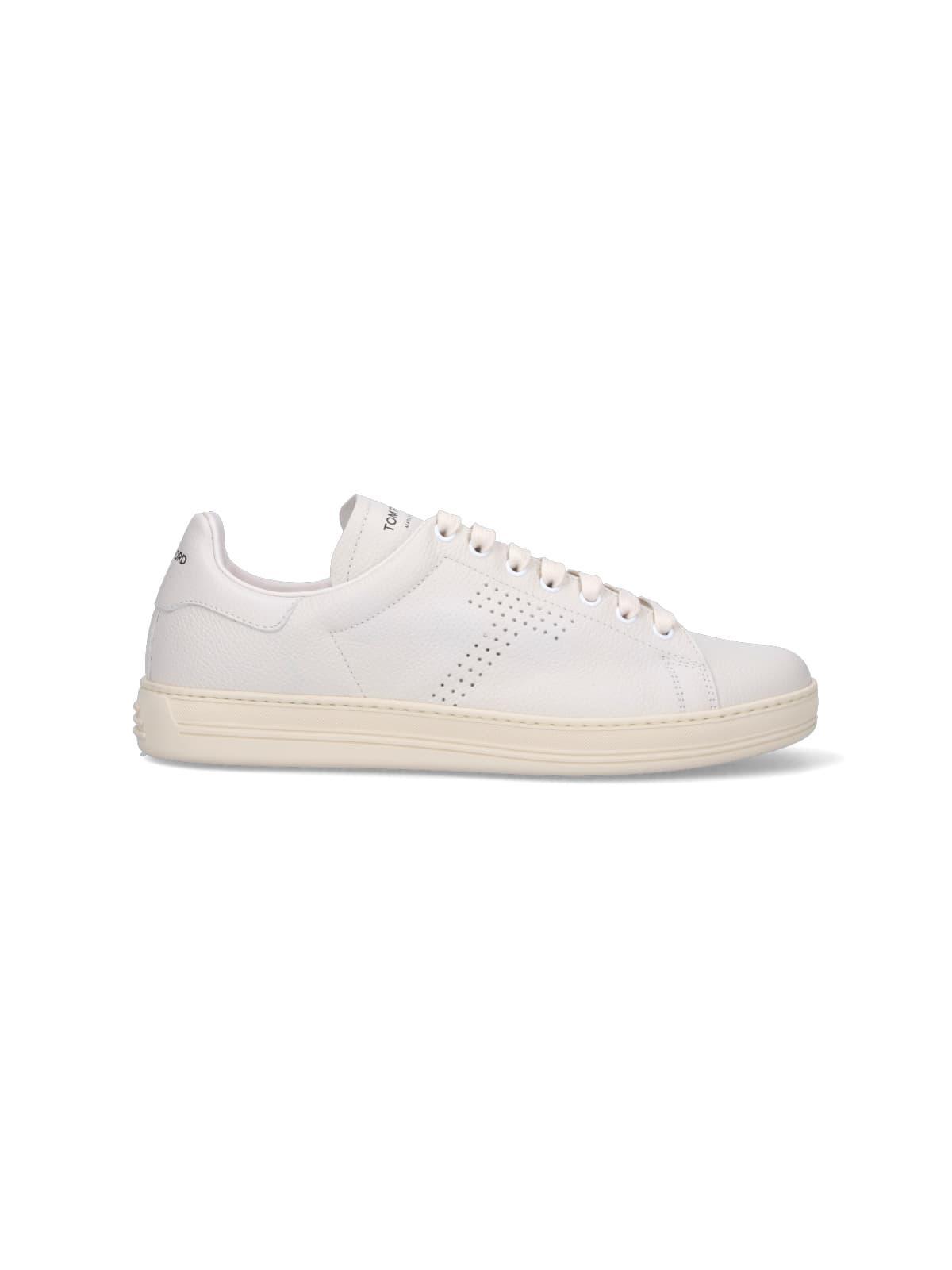 10mm Warwick Leather Low Top Sneakers In White Product Image