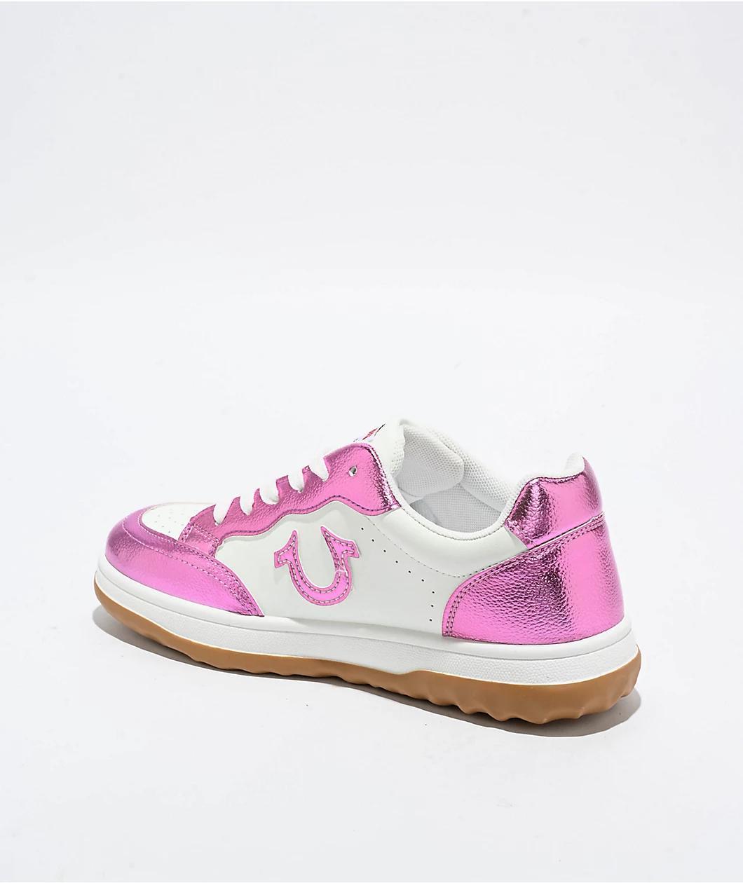 True Religion Karlie Pink & White Shoes Product Image