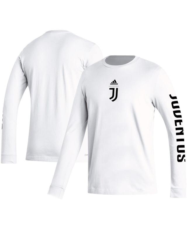 Mens adidas White Juventus Team Crest Long Sleeve T-shirt Product Image