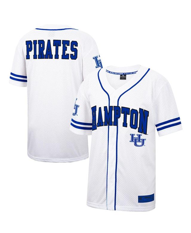 Mens Colosseum White, Royal Hampton Pirates Free Spirited Baseball Jersey - White, Royal Product Image