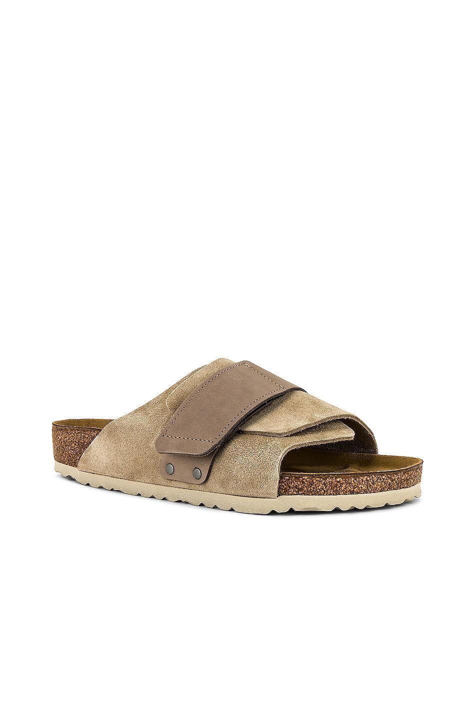 Birkenstock Mens Kyoto Nubuck Suede Leather Slide Sandals from Finish Line Product Image