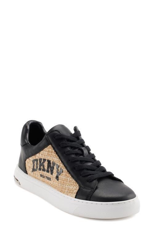 Dkny Womens Abeni Arch Raffia Logo Low-Top Sneakers - White/ Product Image