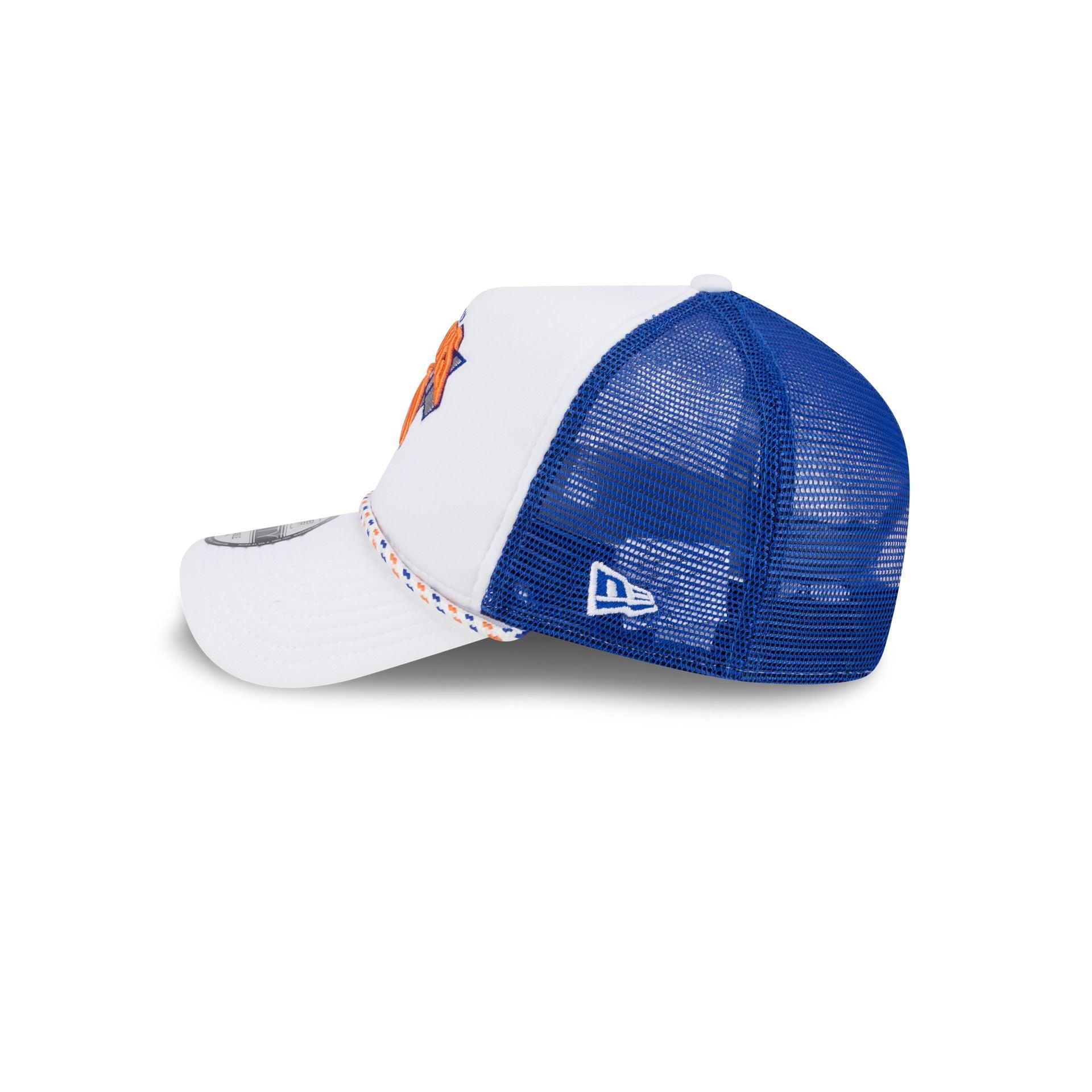 New York Knicks Court Sport 9FORTY A-Frame Trucker Hat Male Product Image