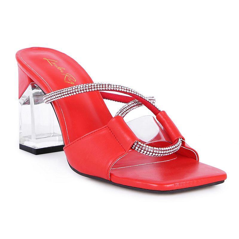 London Rag Fineapple Womens Heeled Slide Sandals Product Image