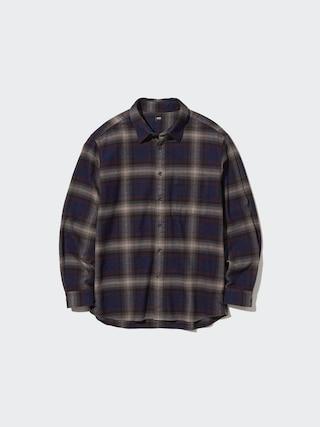 Mens Flannel Checked Shirt Wine XS UNIQLO US Product Image