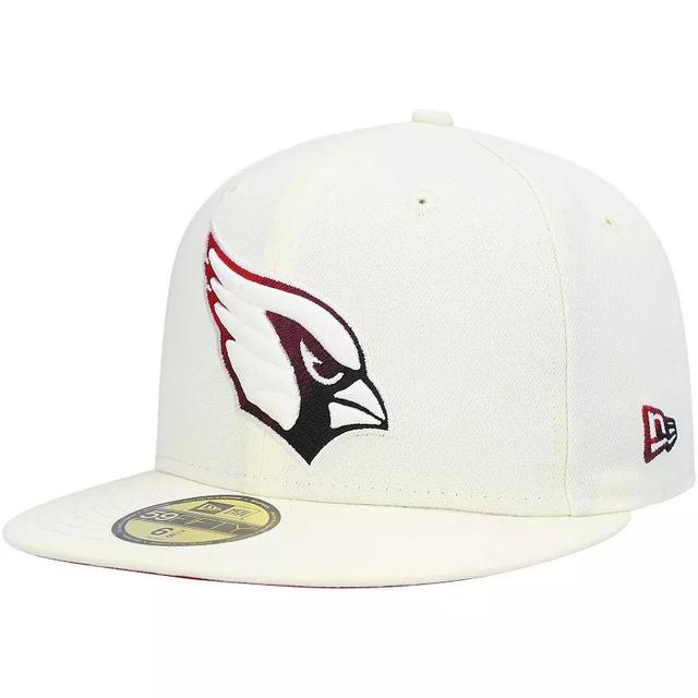 Mens New Era Cream Arizona Cardinals Chrome Dim 59FIFTY Fitted Hat Product Image