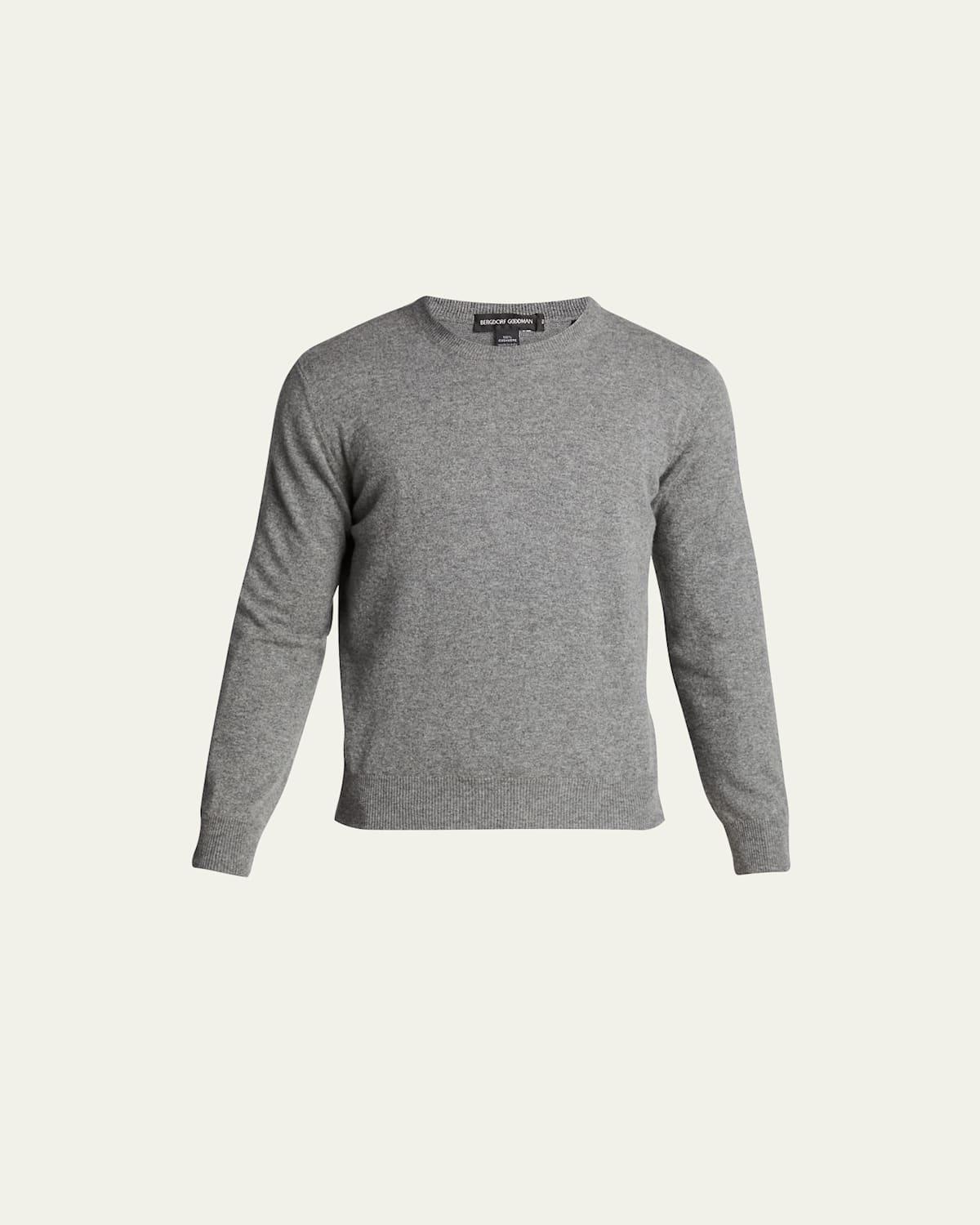 Mens Solid Cashmere Crewneck Sweater Product Image