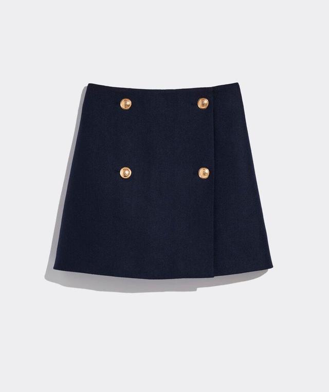 Wool Button-Front Mini Skirt Product Image