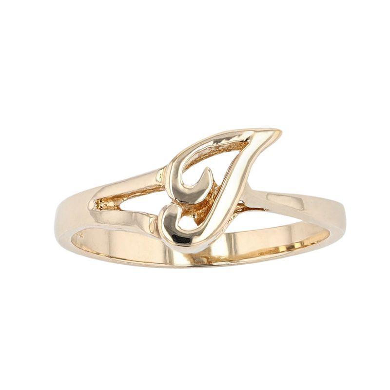 Traditions Jewelry Company 18k Gold Over Sterling Silver Initial Ring, Womens Product Image